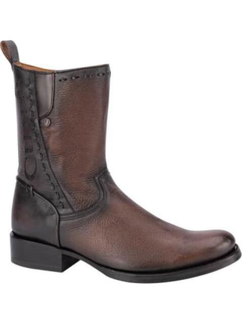 BOTA VAQUERA DE PIEL CAFE CUADRA