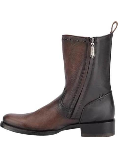 BOTA VAQUERA DE PIEL CAFE CUADRA