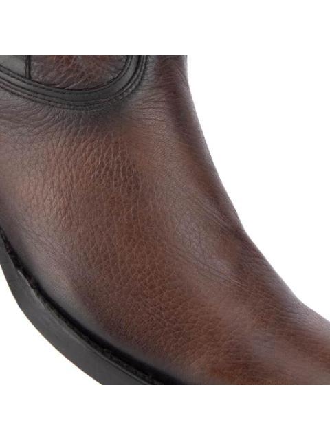 BOTA VAQUERA DE PIEL CAFE CUADRA