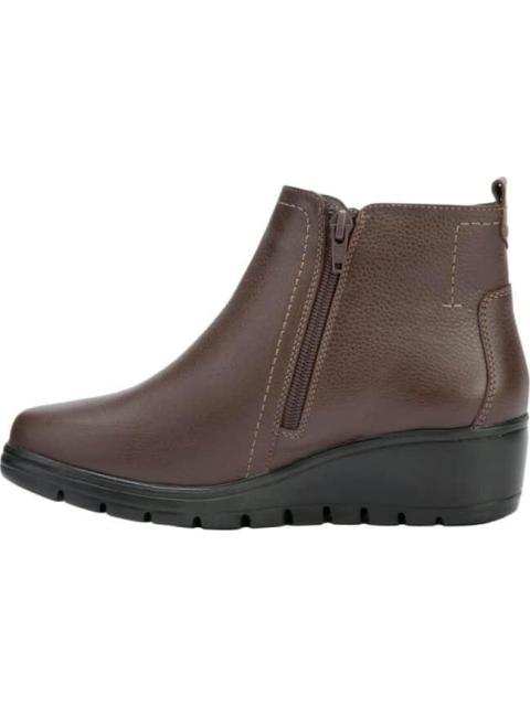 BOTIN CONFORT TACON DE CUÑA ROJO LADRILLO SHOSH CONFORT