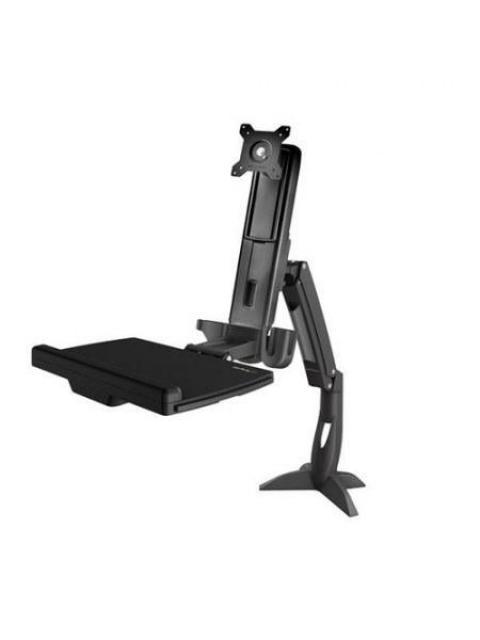STARTECH  ESTACION DE TRABAJO DE PIE Y SENTADO HASTA 8KG PARA MONITOR 24 NEGRO