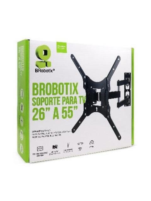 BROBOTIX BRAZO ARTICULADO PARA PANTALLA 26 - 55 HASTA 35KG NEGRO