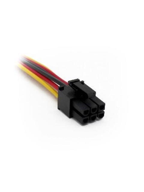BROBOTIX CABLE DE PODER PCI-E (6-PIN) MACHO - 2 X MOLEX MACHO 18CM MULTICOLOR