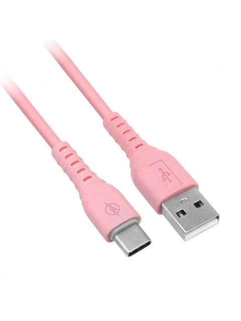 BROBOTIX CABLE USB A MACHO - USB C MACHO 1 METRO ROSA
