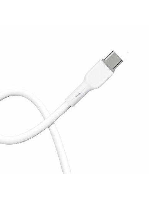 BROBOTIX CABLE USB-C MACHO - USB-C MACHO 1 METRO BLANCO