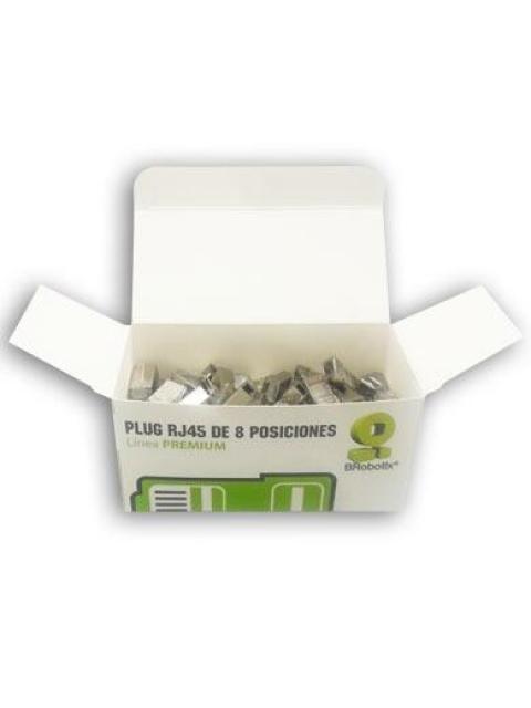 BROBOTIX CONECTOR RJ-45 CAT5E TRANSPARENTE 100 PIEZAS