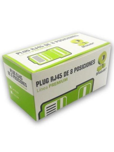 BROBOTIX CONECTOR RJ-45 CAT5E TRANSPARENTE 100 PIEZAS
