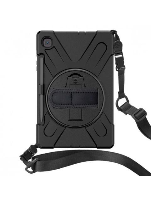 BROBOTIX FUNDA USO RUDO CON CORREA Y GIRO 360° PARA SAMSUNG GALAXY TAB S6 LITE NEGRO