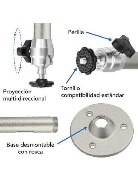 BROBOTIX SOPORTE DE PARED-TECHO PARA PROYECTOR MINI 963838 HASTA 5KG GRIS