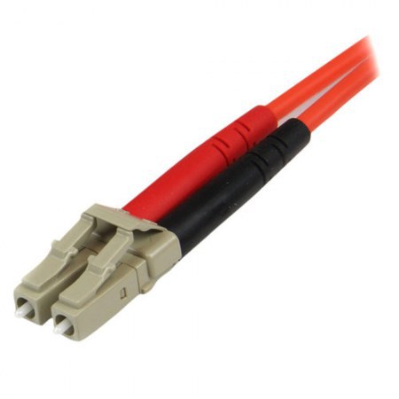 STARTECH  CABLE FIBRA OPTICA LC MACHO - ST MACHO 50-125 5 METROS ROJO