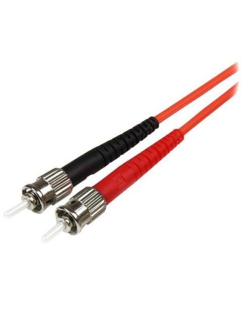 STARTECH  CABLE FIBRA OPTICA LC MACHO - ST MACHO 50-125 5 METROS ROJO
