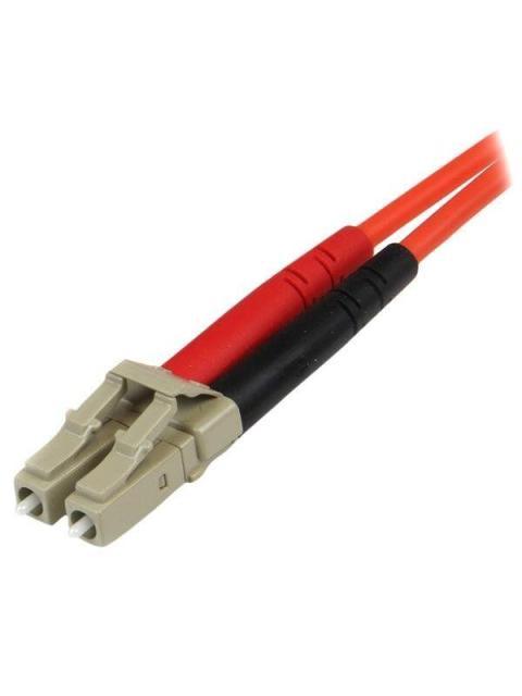 STARTECH  CABLE FIBRA OPTICA LC MACHO - ST MACHO 50-125 5 METROS ROJO
