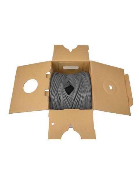 CABLE A GRANEL DE PVC CAT5E NUCLEU SOLIDO PLENUM GRIS 305M