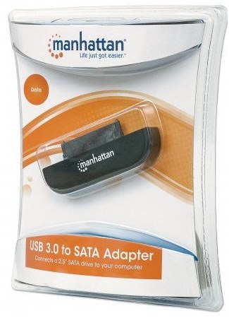 MANHATTAN ADAPTADOR SUPERSPEED USB 3.0 MACHO - SATA 2.5 MACHO 40CM