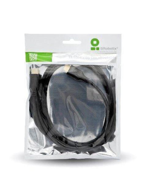 CABLE BROBOTIX HDMI 2.0 MACHO - HDMI 2.0 MACHO 60HZ 3M NEGRO 963493