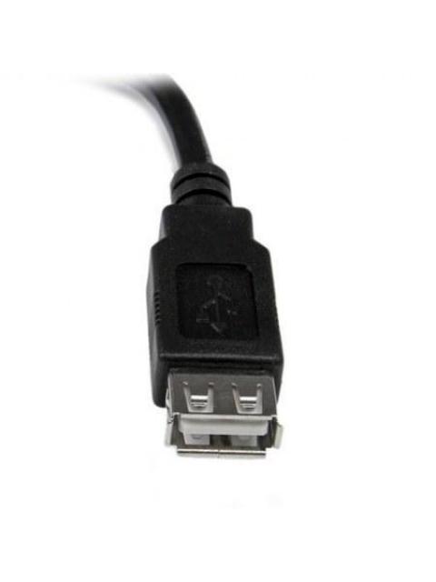 STARTECH  CABLE DE EXTENSION USB 2.0 MACHO - HEMBRA 15CM NEGRO