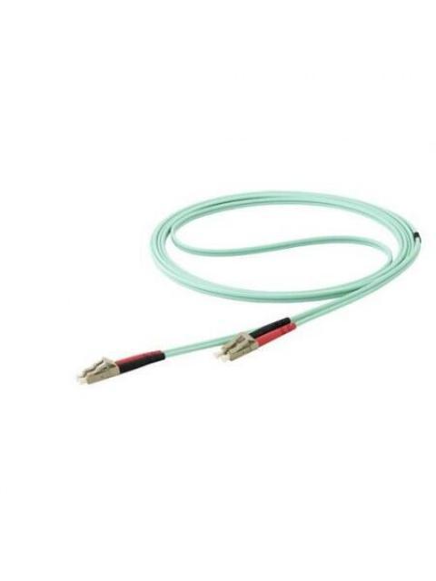 STARTECH  CABLE FIBRA OPTICA MULTIMODO OM4 LC MACHO - LC MACHO 15 METROS AQUA