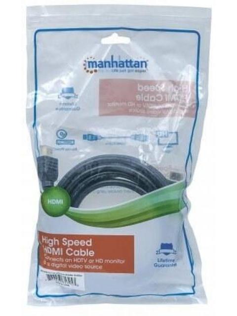 MANHATTAN CABLE HDMI MACHO - HDMI MACHO 4K 60HZ 5 METROS NEGRO