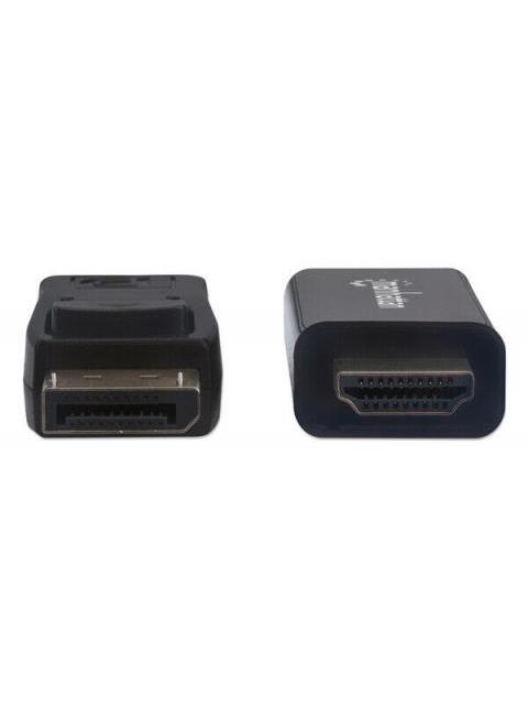 MANHATTAN CABLE DISPLAYPORT 1.2 MACHO - HDMI MACHO 4K 60HZ 1 METRO NEGRO