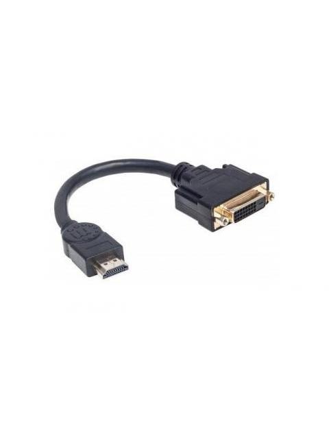 MANHATTAN CABLE HDMI MACHO - DVI-D HEMBRA 20CM NEGRO