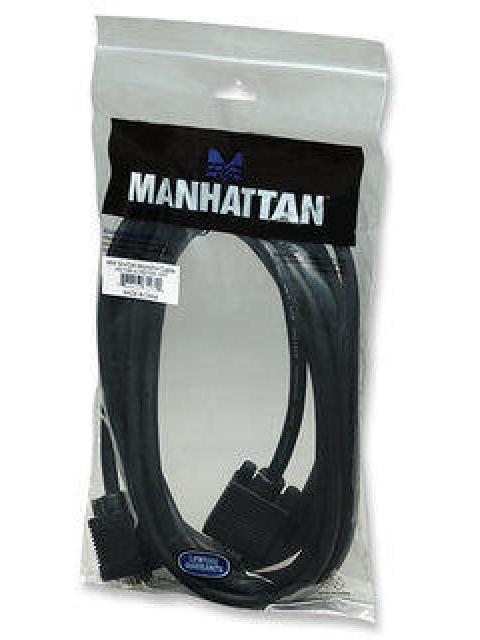 MANHATTAN CABLE PARA MONITOR SVGA 8MM VGA (D-SUB) MACHO - VGA (D-SUB) MACHO 4.5 METROS NEGRO