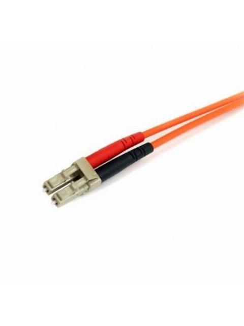 STARTECH  CABLE FIBRA OPTICA MULTIMODO DUPLEX LC MACHO - ST MACHO 2 METROS NARANJA