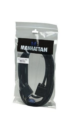 MANHATTAN CABLE PARA MONITOR SVGA 8MM VGA (D-SUB) MACHO - VGA (D-SUB) MACHO 3 METROS NEGRO