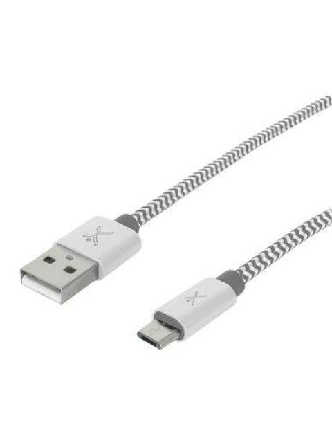 CABLE USB PERFECT CHOICE USB-A A MICRO-USB 1M PLATA PC-101680