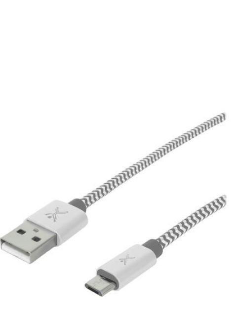 CABLE USB PERFECT CHOICE USB-A A MICRO-USB 1M PLATA PC-101680