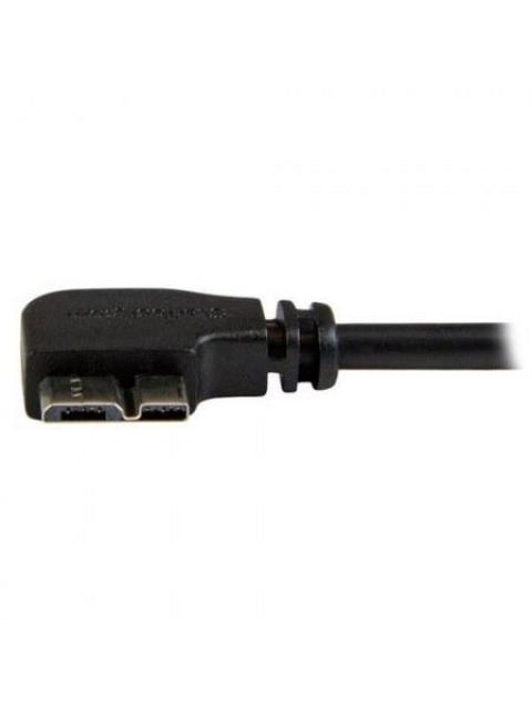 STARTECH  CABLE DELGADO DE MICRO USB 3.0 ANGULO IZQUIERDO 50CM NEGRO