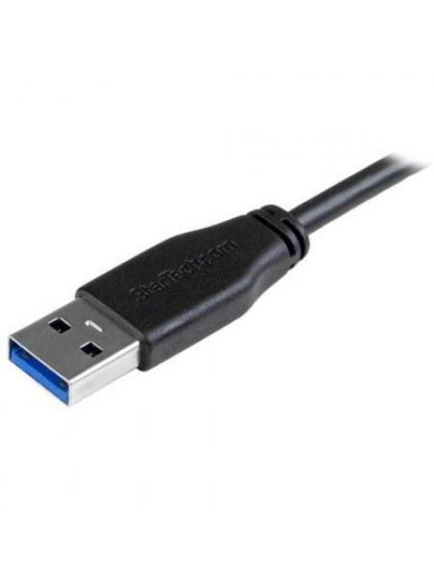 STARTECH  CABLE DELGADO DE MICRO USB 3.0 ANGULO IZQUIERDO 50CM NEGRO