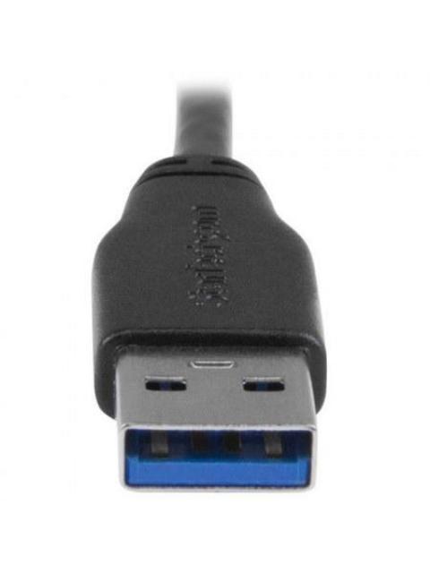 STARTECH  CABLE DELGADO DE MICRO USB 3.0 ANGULO IZQUIERDO 50CM NEGRO