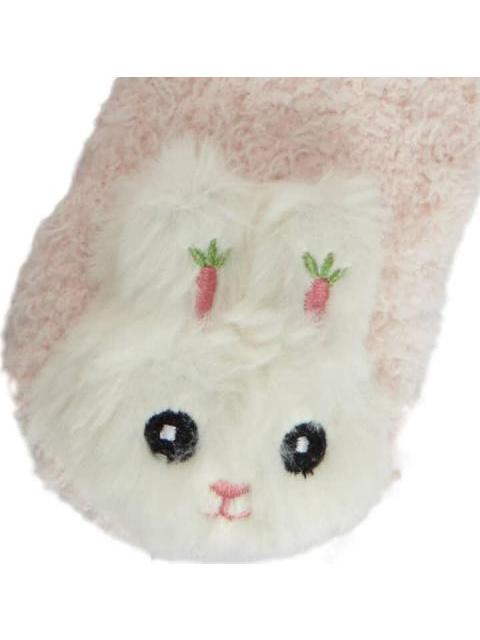 CALCETAS PELUCHE BEBE 1 PAR UNITALLA BEBE CON ANIMALITOS EN 3D ROSA HELLODREAM