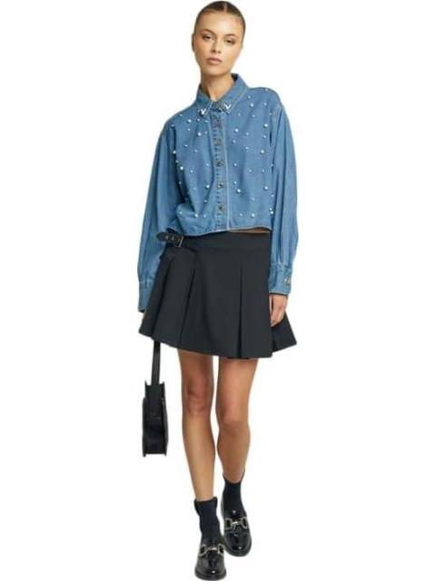 CAMISA DE MEZCLILLA PERLAS GRIS ATMOSPHERE DNM