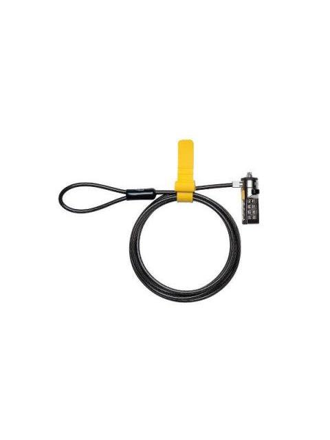 KENSINGTON CANDADO DE COMBINACION PARA LAPTOPS K67819WW 1.8 METROS NEGRO-AMARILLO