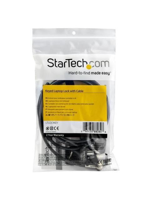 CANDADO STARTECH LLAVE Y CABLE PARA LAPTOP RANURA TIPO K LTLOCKKEY