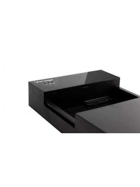 VORAGO GABINETE DE DISCO DURO 2.5-3.5 SATA USB 2.0 NEGRO