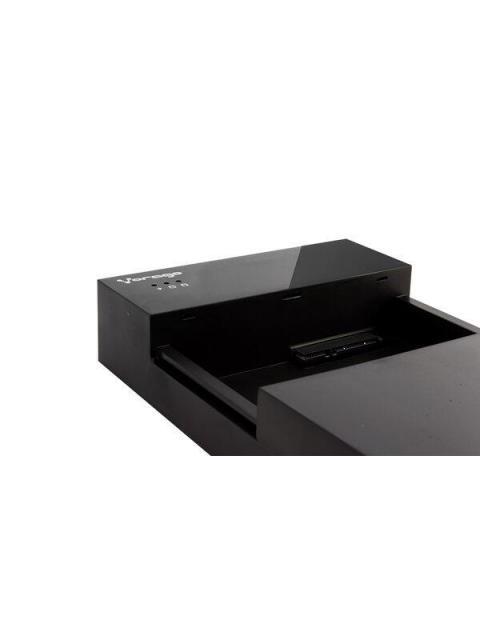 VORAGO GABINETE DE DISCO DURO 2.5-3.5 SATA USB 2.0 NEGRO