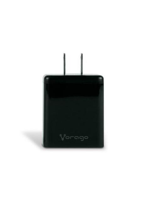 CARGADOR UNIVERSAL VORAGO QUICK CHARGE DOBLE ENTRADA USB-C - USB-A 20W NEGRO AU-350-BK