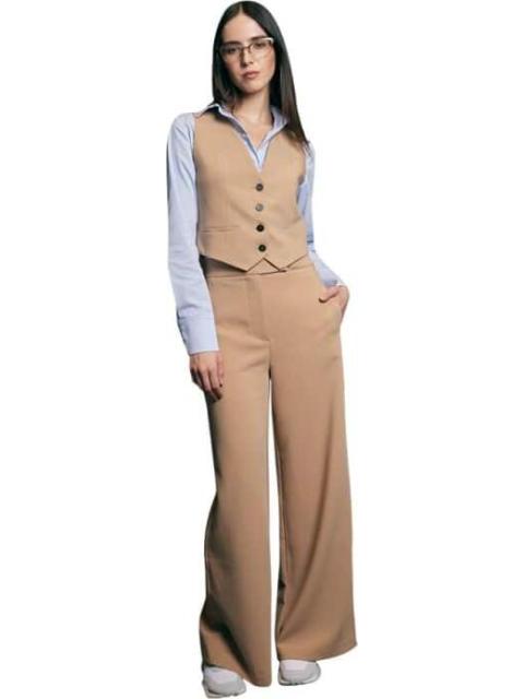 CHALECO DE VESTIR BOTONES CAMEL HOLLY LAND