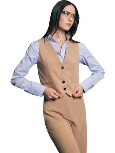 CHALECO DE VESTIR BOTONES CAMEL HOLLY LAND