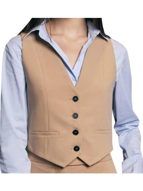CHALECO DE VESTIR BOTONES CAMEL HOLLY LAND