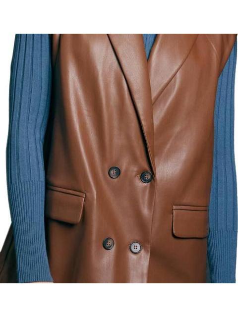 CHALECO EFECTO PIEL CAMEL HOLLY LAND