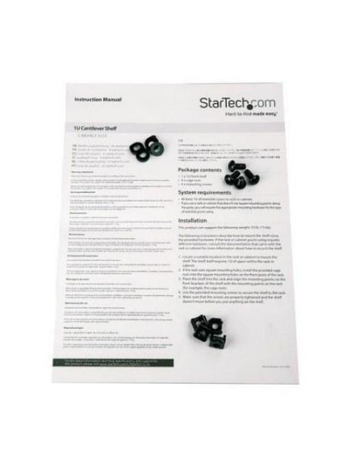 CHAROLA PARA RACK STARTECH 1U HASTA 20KG NEGRO CABSHELF1U10
