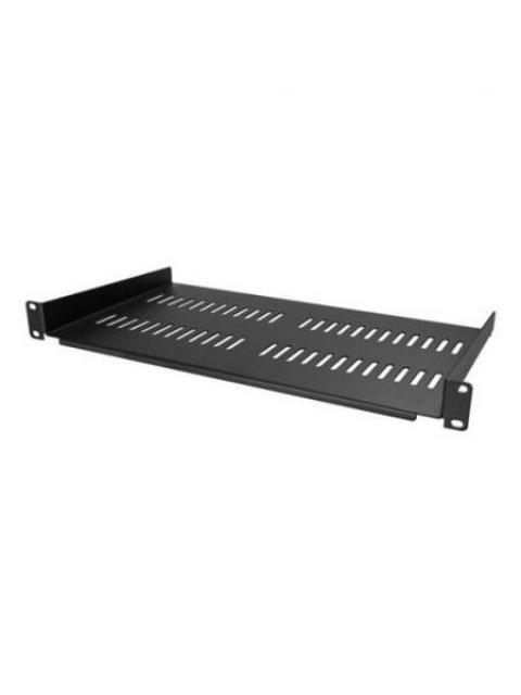 CHAROLA VENTILADA STARTECH 1U PARA RACK HASTA 20KG NEGRO CABSHELFV1U