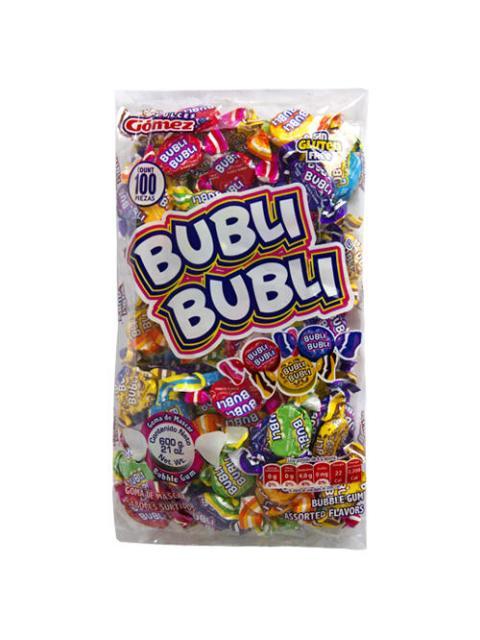 CHICLE BUBLI BUBLI SABORES SURTIDOS BOLSA CON 100 PIEZAS