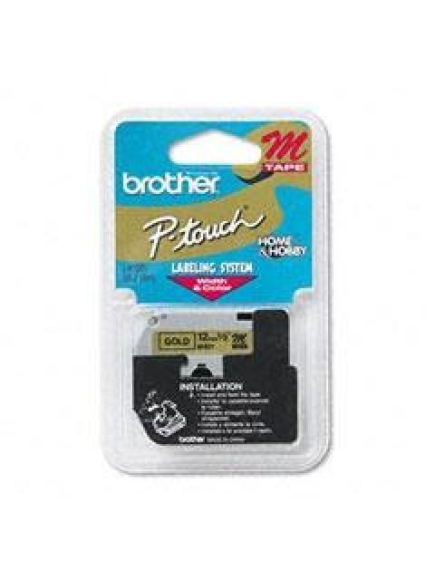 CINTA BROTHER M831 NEGRO SOBRE ORO 12MM X 8M