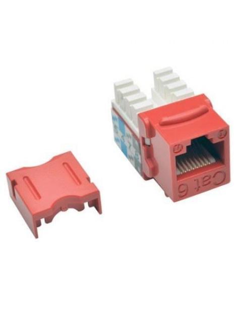 TRIPP LITE JACK ENCHUFE KEYSTONE PUNCH DOWN 110 CAT6-CAT5E ROJO 25 PIEZAS