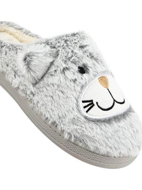 PANTUFLA GATO GRIS SHOSH CONFORT
