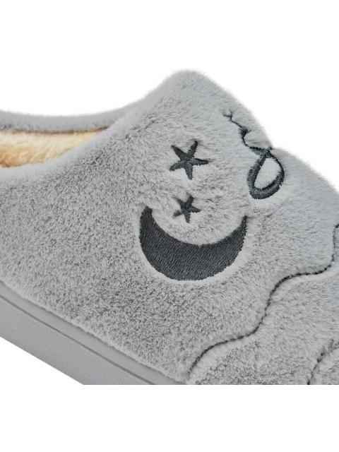 PANTUFLA ZUECO PELUCHE GRIS SHOSH CONFORT